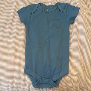 George Blue Short Sleeve Baby Bodysuit